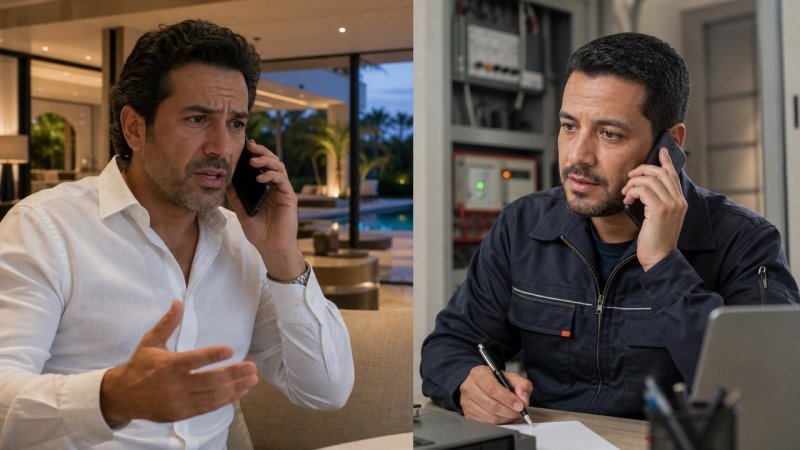Un client qui contacte une conciergerie