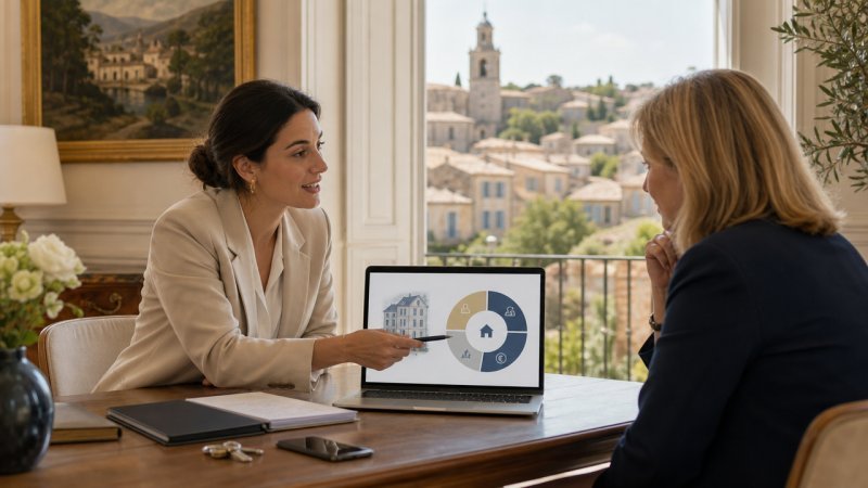 Une conciergerie avec un client
