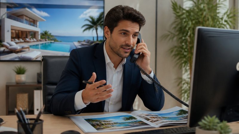 Une conciergerie appellant à client
