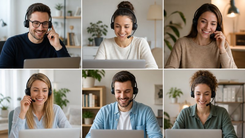 Une équipe de 6 personnes qui gère la relation clientèle d une conciergerie par téléphone