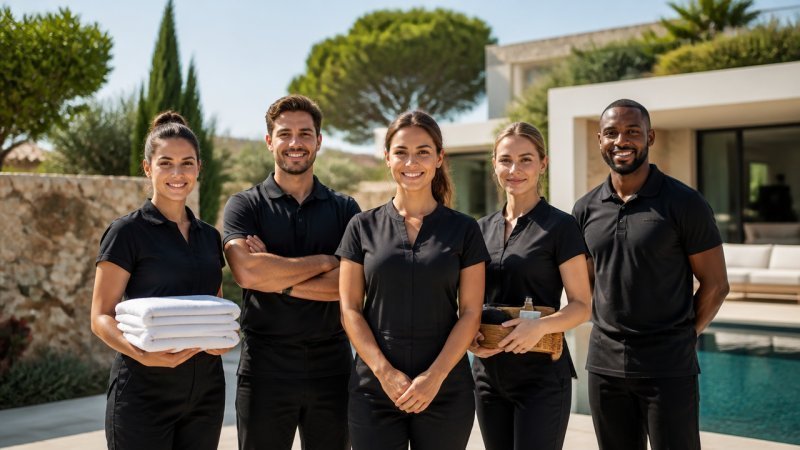 Une équipe de conciergerie